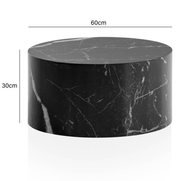 Couchtisch schwarz Marmor Optik B/H/T: ca. 60x30x60 cm – Bild 5