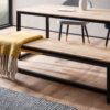 Sitzbank braun B/H/T: ca. 160x45x40 cm – Bild 3