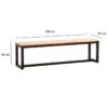 Sitzbank braun B/H/T: ca. 160x45x40 cm – Bild 5