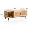 Lowboard Eiche Optik B/H/T: ca. 120x45,5x40 cm – Bild 3