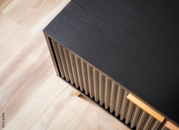 Lowboard schwarz B/H/T: ca. 150x51x39 cm – Bild 5