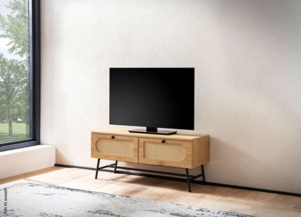 Lowboard Eiche Optik B/H/T: ca. 100x45x40 cm – Bild 4