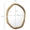 Wohnling Wandspiegel gold Metall T/D: ca. 3x60 cm – Bild 3