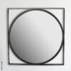 Wohnling Wandspiegel schwarz Metall T/D: ca. 2,5x54 cm – Bild 4