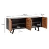 Sideboard braun B/H/T: ca. 180x75x45 cm – Bild 2