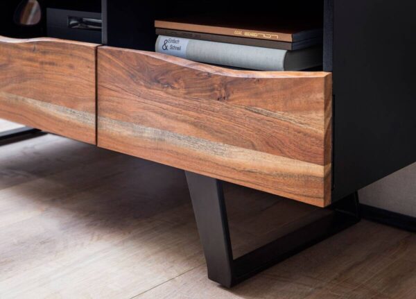 Lowboard schwarz lackiert B/H/T: ca. 140x50x40 cm – Bild 2