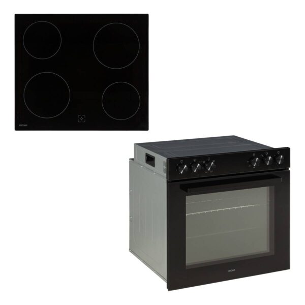 Mican Einbauherdset HSU73S schwarz Edelstahl B/H/T: ca. 59,5x59,5x57,5 cm – Bild 5
