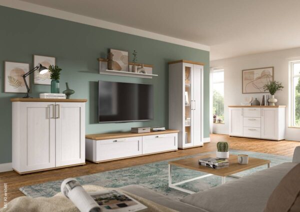Highboard VERONA Lärche Nachbildung Eiche Nachbildung B/H/T: ca. 84x88x37 cm – Bild 3