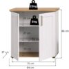 Highboard VERONA Lärche Nachbildung Eiche Nachbildung B/H/T: ca. 84x88x37 cm – Bild 4
