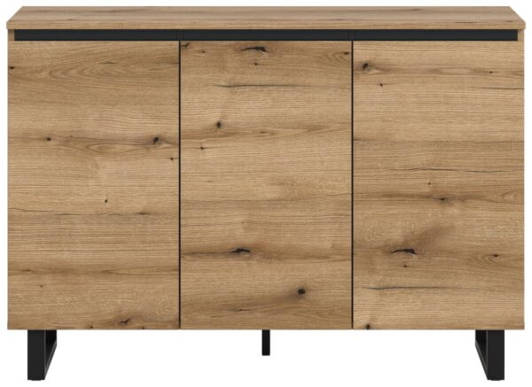 Sideboard Tomasa Evoke Oak Nachbildung schwarz B/H/T: ca. 120x84x36 cm Sideboard Tomasa Evoke Oak Nachbildung schwarz B/H/T: ca. 120x84x36 cm – Bild 4