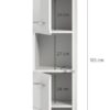 Hochschrank Ice weiß weiß Hochglanz B/H/T: ca. 30x185x30 cm – Bild 4
