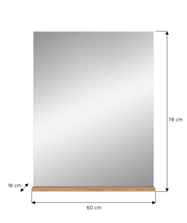 Badspiegel Scout Eiche Artisan Nachbildung salbei Nachbildung B/H/T: ca. 60x79x18 cm – Bild 3