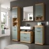 Badspiegel Scout Eiche Artisan Nachbildung salbei Nachbildung B/H/T: ca. 60x79x18 cm – Bild 4