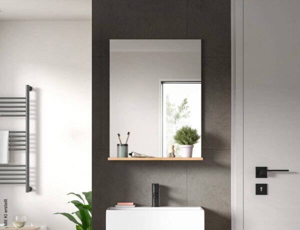 Badspiegel Scout Eiche Artisan Nachbildung salbei Nachbildung B/H/T: ca. 60x79x18 cm – Bild 5