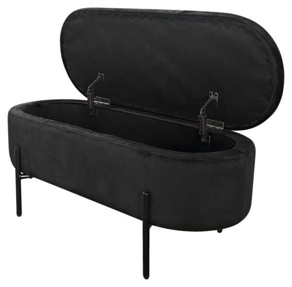 Bank NOVA schwarz Metall B/H/T: ca. 95x42x37,5 cm Bank NOVA schwarz Metall B/H/T: ca. 95x42x37,5 cm – Bild 2