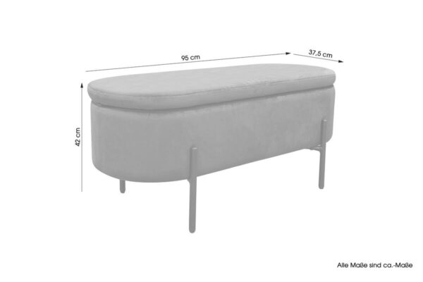 Bank NOVA schwarz Metall B/H/T: ca. 95x42x37,5 cm Bank NOVA schwarz Metall B/H/T: ca. 95x42x37,5 cm – Bild 5