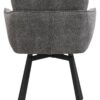 Stuhl RICO, 2er-Set schwarz grau Metall Stoff B/H/T: ca. 61x90x63 cm – Bild 3