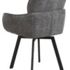 Stuhl RICO, 2er-Set schwarz grau Metall Stoff B/H/T: ca. 61x90x63 cm – Bild 4