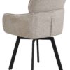 Stuhl RICO, 2er-Set schwarz taupe Metall Stoff B/H/T: ca. 61x90x63 cm – Bild 2
