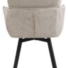 Stuhl RICO, 2er-Set schwarz taupe Metall Stoff B/H/T: ca. 61x90x63 cm – Bild 3