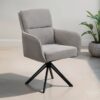 Stuhl TINO, 2er-Set schwarz grau Metall Microfaser B/H/T: ca. 62x94x70 cm – Bild 2