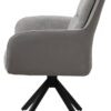 Stuhl TINO, 2er-Set schwarz grau Metall Microfaser B/H/T: ca. 62x94x70 cm – Bild 3