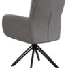 Stuhl TINO, 2er-Set schwarz grau Metall Microfaser B/H/T: ca. 62x94x70 cm – Bild 4