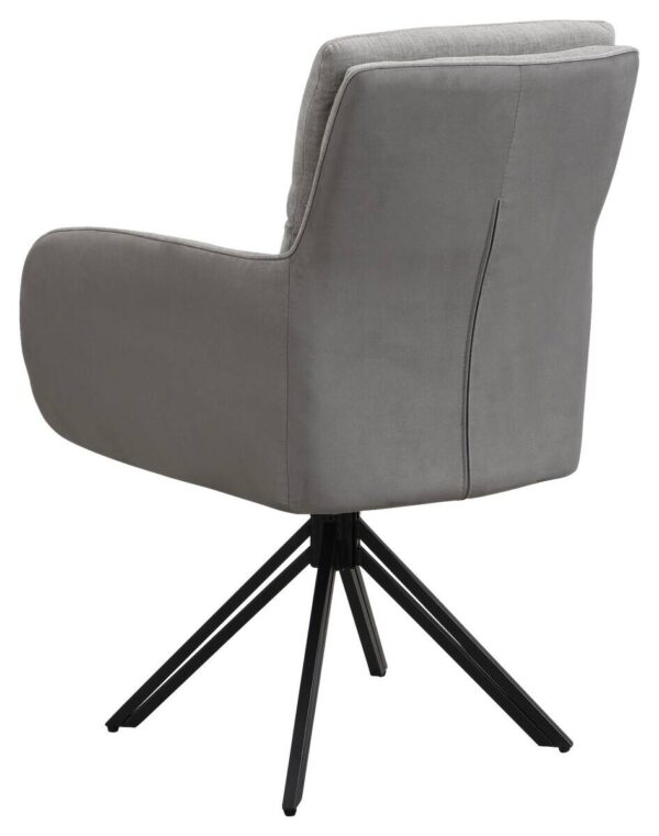 Stuhl TINO, 2er-Set schwarz grau Metall Microfaser B/H/T: ca. 62x94x70 cm – Bild 4