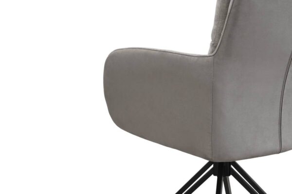 Stuhl TINO, 2er-Set schwarz grau Metall Microfaser B/H/T: ca. 62x94x70 cm – Bild 5