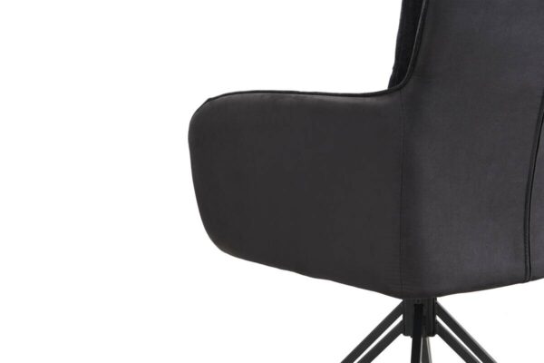 Stuhl TINO, 2er-Set schwarz Metall Microfaser B/H/T: ca. 62x94x70 cm – Bild 3