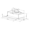 PKM Dunstabzugshaube UBH6002-2H silber B/H/T: ca. 59,8x17,6x28 cm – Bild 2