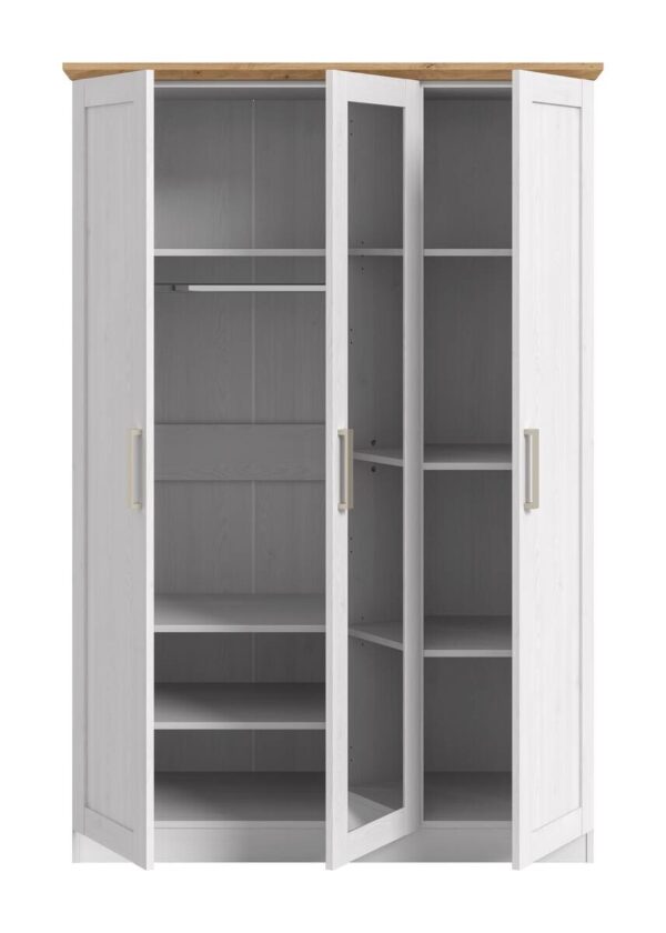 Kleiderschrank FLORENZ Sibiu Lärche Nachbildung Eiche Artisan Nachbildung B/H/T: ca. 124x184x54 cm – Bild 4