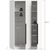 Kleiderschrank KOPENHAGEN weiß B/H/T: ca. 120x181x52 cm – Bild 3
