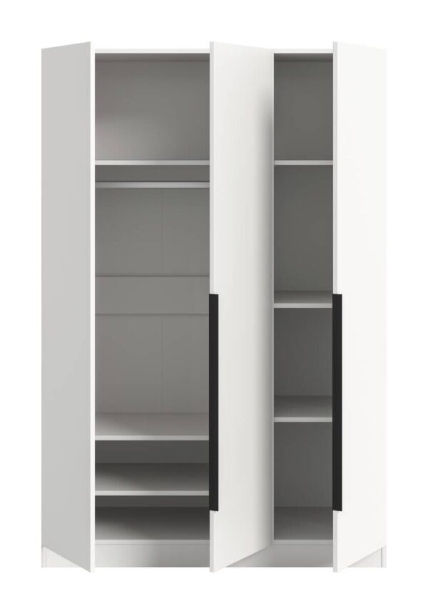 Kleiderschrank KOPENHAGEN weiß B/H/T: ca. 120x181x52 cm – Bild 4