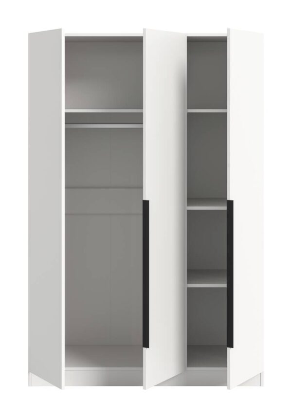 Kleiderschrank KOPENHAGEN weiß B/H/T: ca. 120x181x52 cm – Bild 5
