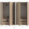 Kleiderschrank OAKLAND Eiche Sonoma Nachbildung Cashmere B/H/T: ca. 230x183x53 cm Kleiderschrank OAKLAND Eiche Sonoma Nachbildung Cashmere B/H/T: ca. 230x183x53 cm – Bild 4
