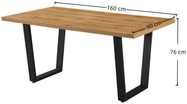 Tischgruppe Miami Eiche Nachbildung grau B/H/T: ca. 160x76x90 cm Tischgruppe Miami Eiche Nachbildung grau B/H/T: ca. 160x76x90 cm – Bild 2