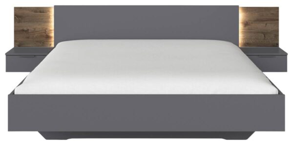 Bettanlage Marbella grau B/H/T: ca. 266x83x208 cm Liegefläche B/L: ca. 180x200 cm – Bild 2