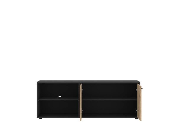 TV-Lowboard WILMA Eiche Artisan Nachbildung anthrazit B/H/T: ca. 140x50x40 cm – Bild 2
