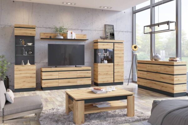 Wandboard Corte Eiche Evoke Coast Nachbildung B/H/T: ca. 160x24x22 cm – Bild 2