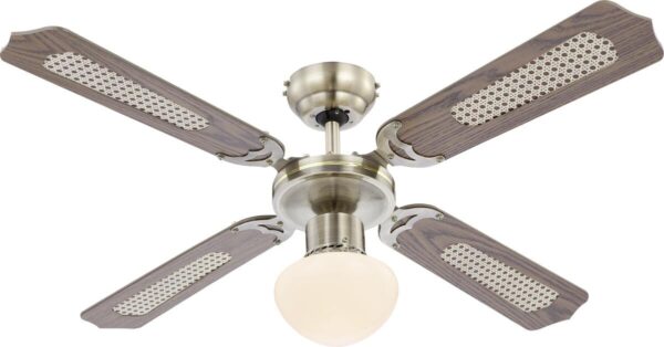 GLOBO Deckenventilator Champion Eiche weiß H/D: ca. 42x106 cm max. 60 W – Bild 2