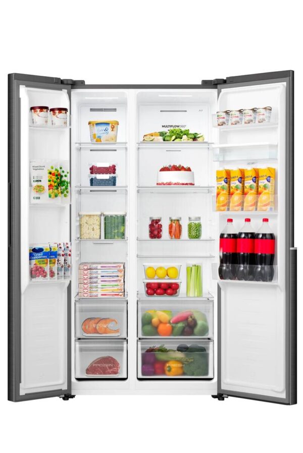 Gorenje Side-by-side Kühl-/Gefrierkombination NRS917E41BXWD schwarz B/H/T: ca. 91,1x178,6x61,5 cm – Bild 2