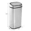 HOMCOM Mülleimer mit Sensor silber B/H/L: ca. 29,5x78x40,5 cm – Bild 2