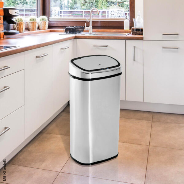 HOMCOM Mülleimer mit Sensor silber B/H/L: ca. 29,5x78x40,5 cm – Bild 5