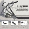 Outsunny Gartenliege schwarz Metall B/H/L: ca. 58x27x187 cm – Bild 2