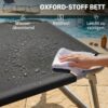 Outsunny Gartenliege schwarz Metall B/H/L: ca. 58x27x187 cm – Bild 3