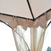 Outsunny Gartenpavillon beige Metall B/H/L: ca. 300x275x300 cm – Bild 2