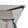Outsunny Gartenpavillon beige Metall B/H/L: ca. 300x275x300 cm – Bild 4