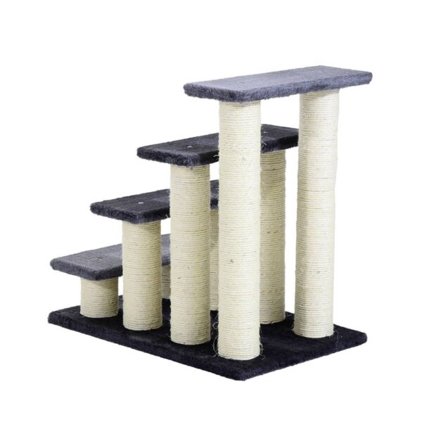 PawHut Katzentreppe grau Spanplatte B/H/L: ca. 42x61x60 cm PawHut Katzentreppe grau Spanplatte B/H/L: ca. 42x61x60 cm – Bild 2