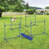PawHut Agility Hürdenset blau Kunststoff B/H/L: ca. 65x95x95 cm – Bild 4